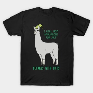 Llamas With Hats Carl Will Not Apologize For Art T-Shirt